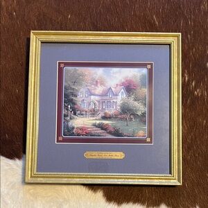 Thomas Kinkade Simpler Times Are Better Times Framed Art Print 1997 Gold Frame